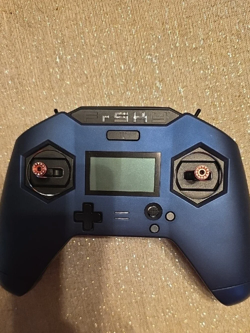 Navy Blue Retro Wireless Game Controller with LCD Screen